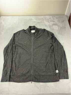 Reigning Champ Men's Black Speckled Full Zip Hoodie XXL